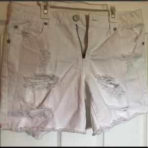White Boyfriend Jean shorts